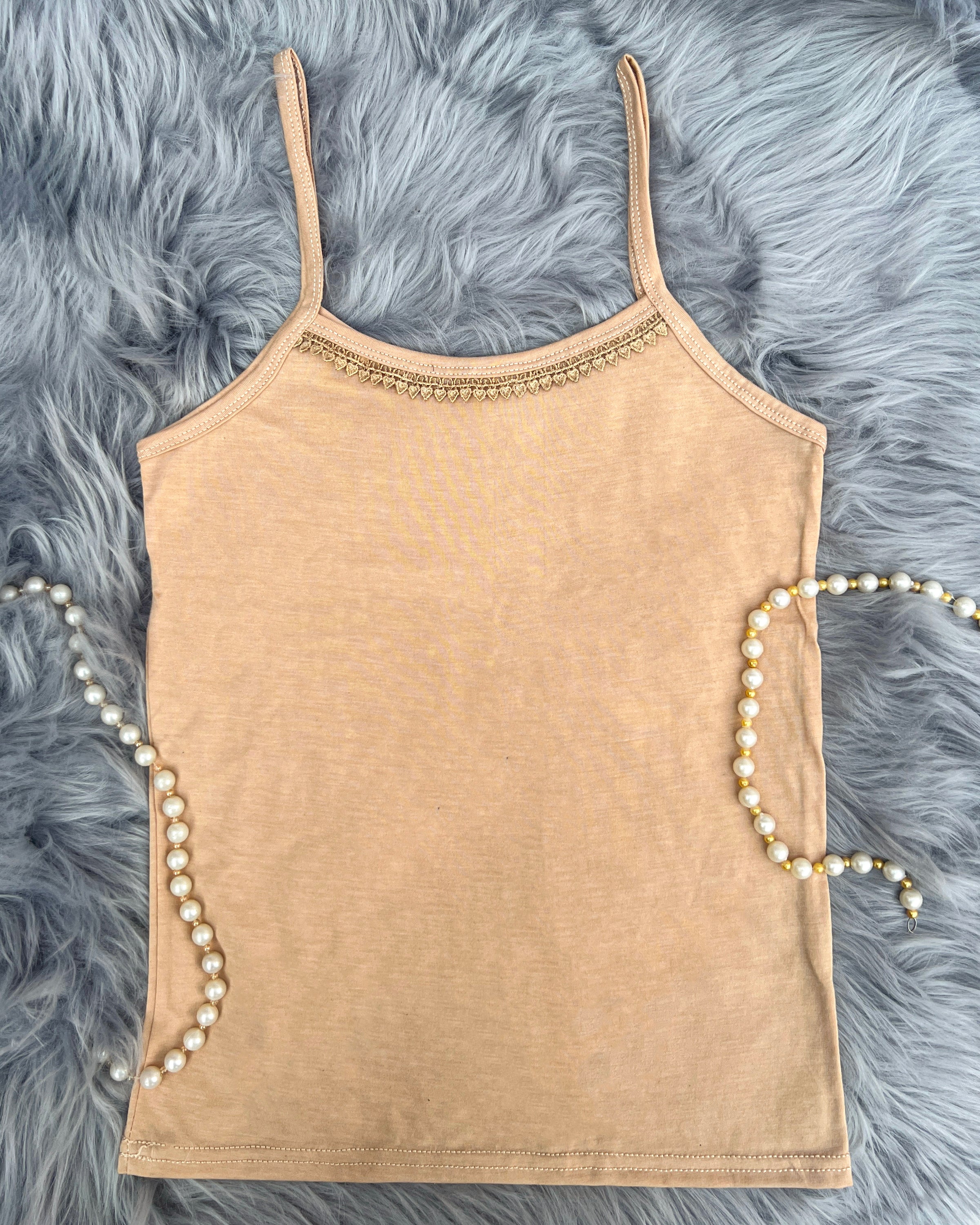 Pack of 3 Women & Girls Cotton Camisole Vest Tank Top – Soft Shameez Stretchable Sleeveless Innerwear Camisoles for Daily Wear & Layering