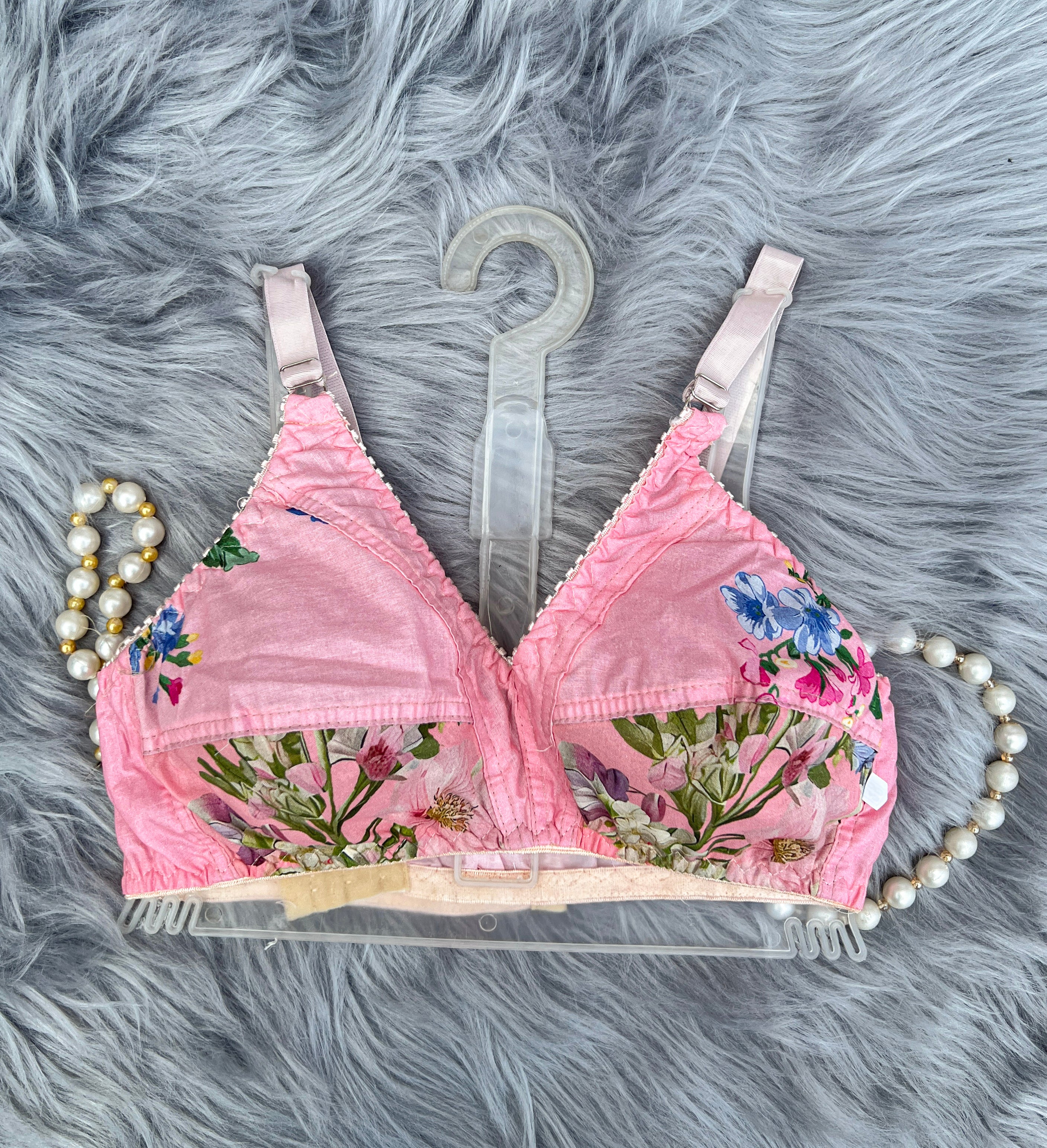 Pack of 5 Pure Lawn Cotton Bras for Women - Soft Material in Assorted Colors and Designs