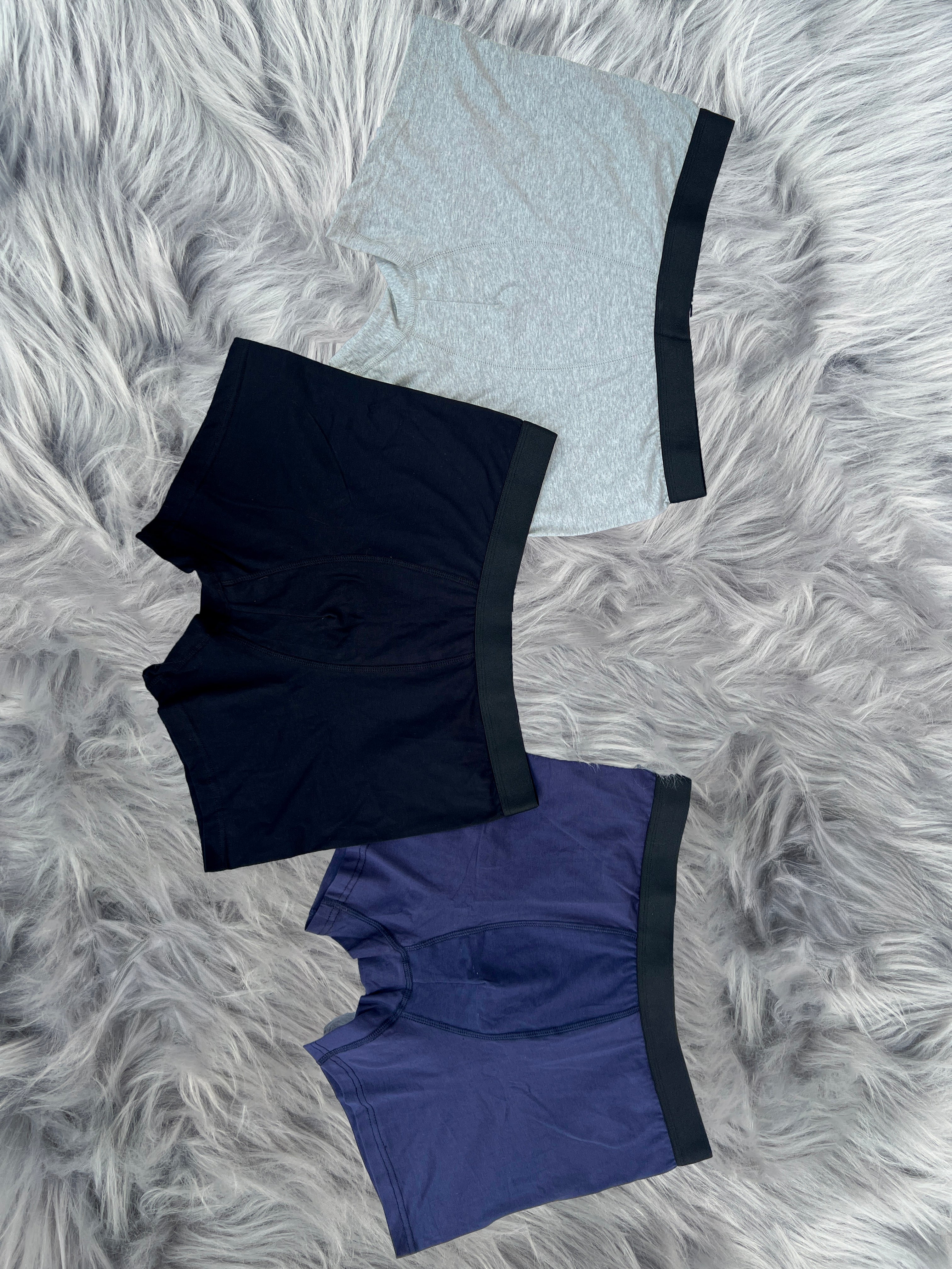 3 Pack Men Cotton Underwear Loose Mid-rise Boxer Briefs Breathable Comfort Panties Soft Skin-friendly Shorts